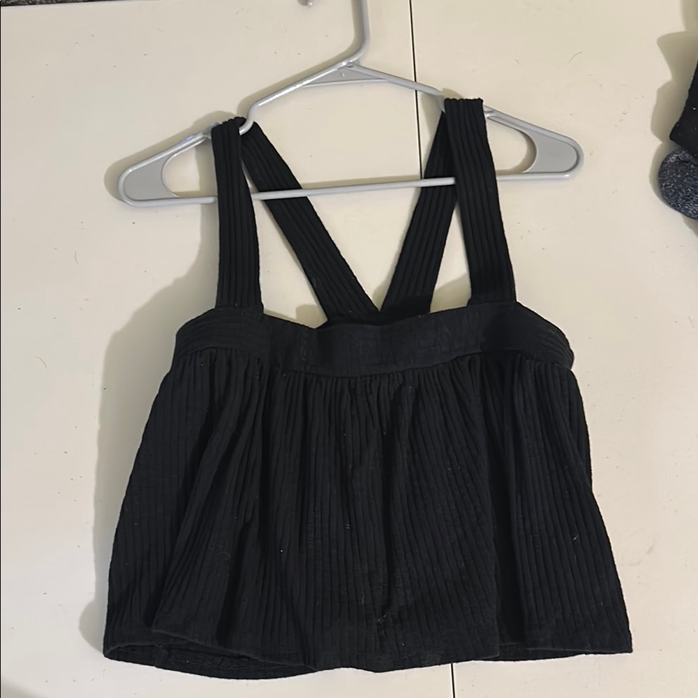 Urban Outfitters Black babydoll Crop Tank Top
